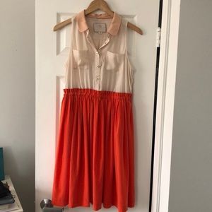 Anthropologie dress w/pockets & removable collar-M